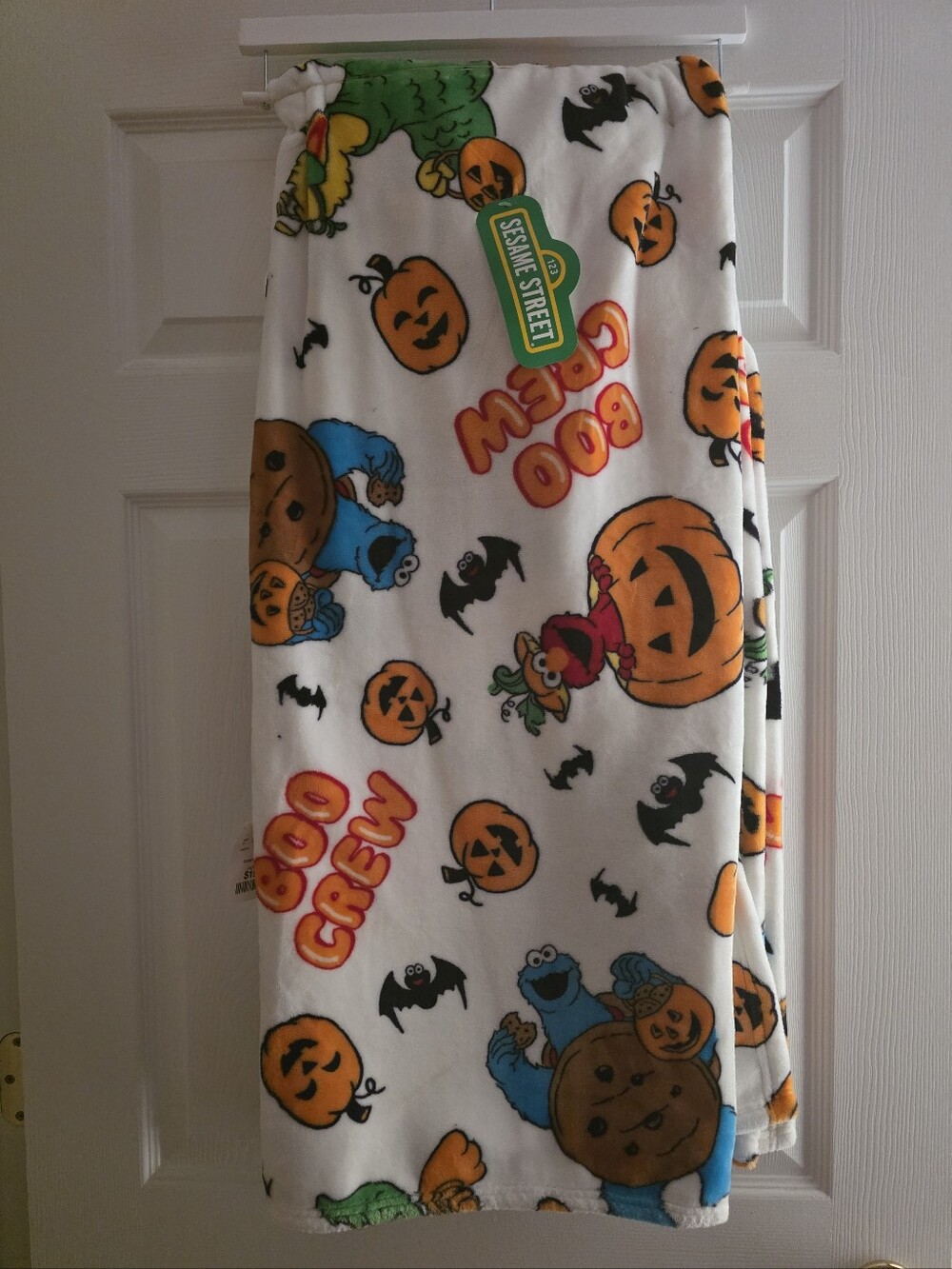 Sesame Street Halloween Boo Crew Plush Throw 60" X 70" NEW